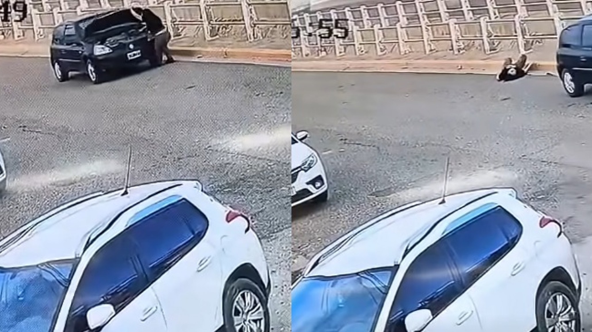 Comodoro: se olvidó de poner el freno de mano y su propio auto la pasó por encima