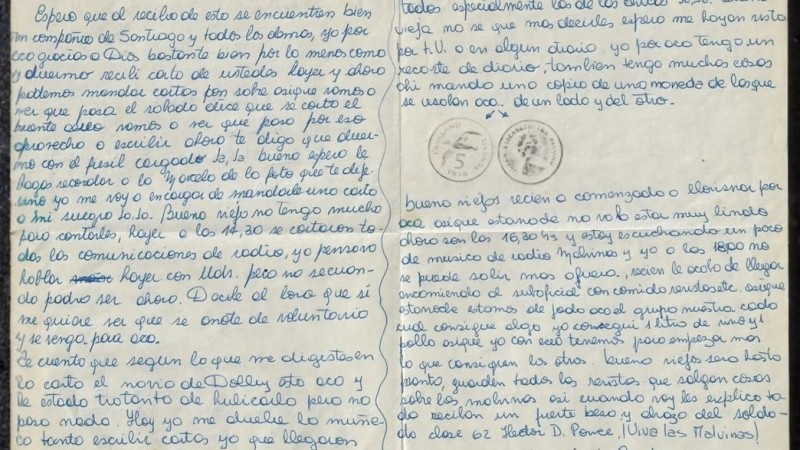 "Cuando la vi me quería morir": subastan en dólares la carta de un veterano de Malvinas y buscan frenar la venta