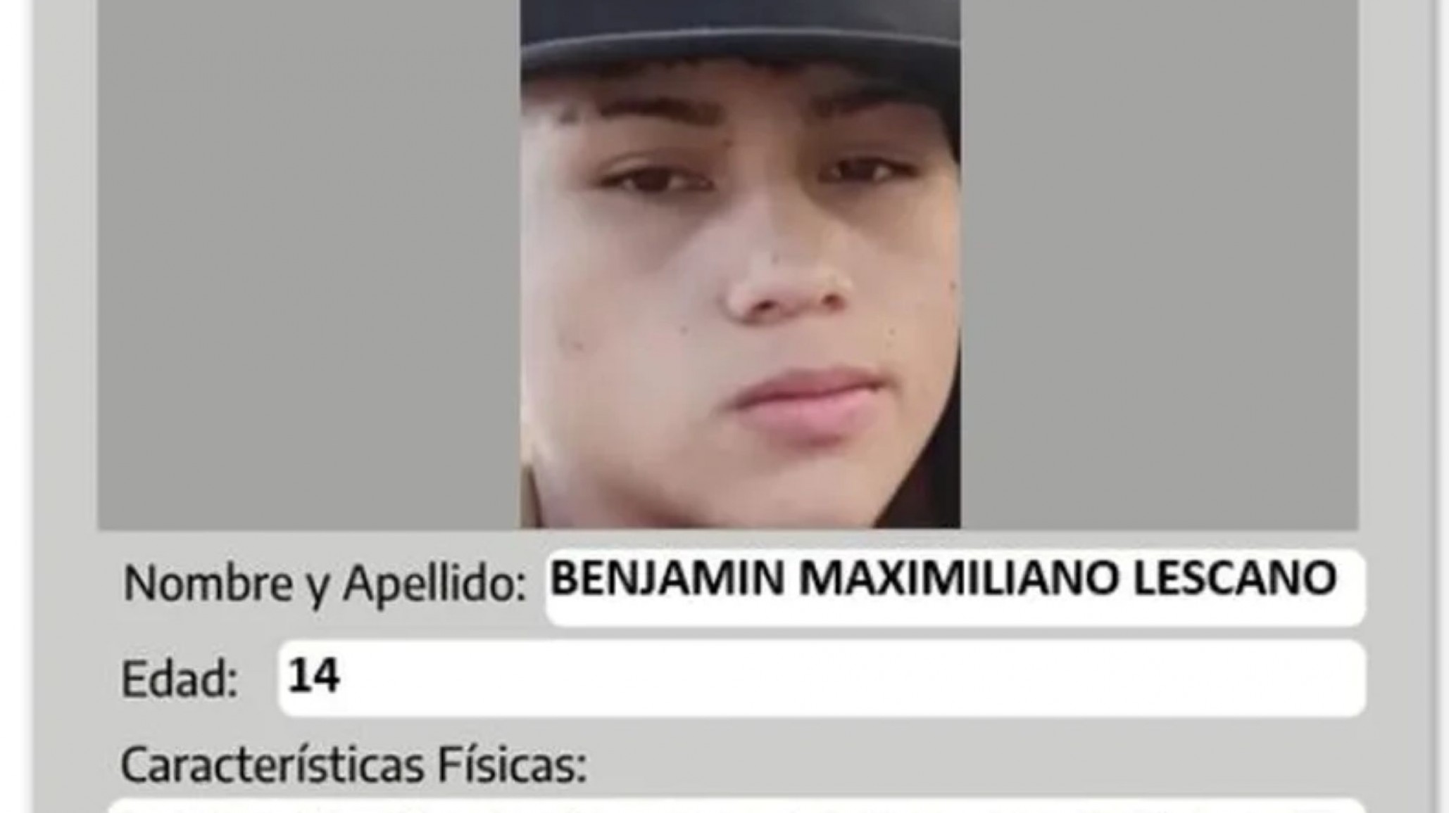 Neuquén: activaron la Alerta Nati por la desaparición de un adolescente de 14 años