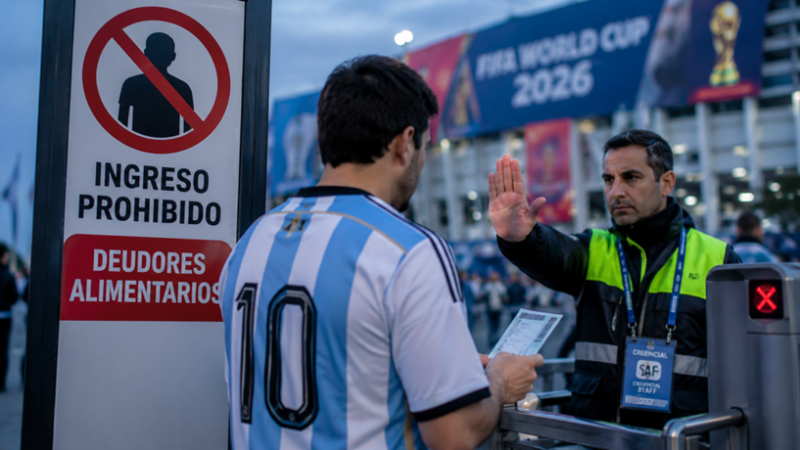 Al Mundial, solo si están al día: 34 mil argentinos se quedan sin cancha por violencia y deudas alimentarias