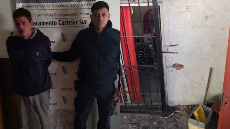 Rompió la puerta de la casa de su expareja y entró con una cuchilla para atacarla: terminó detenido