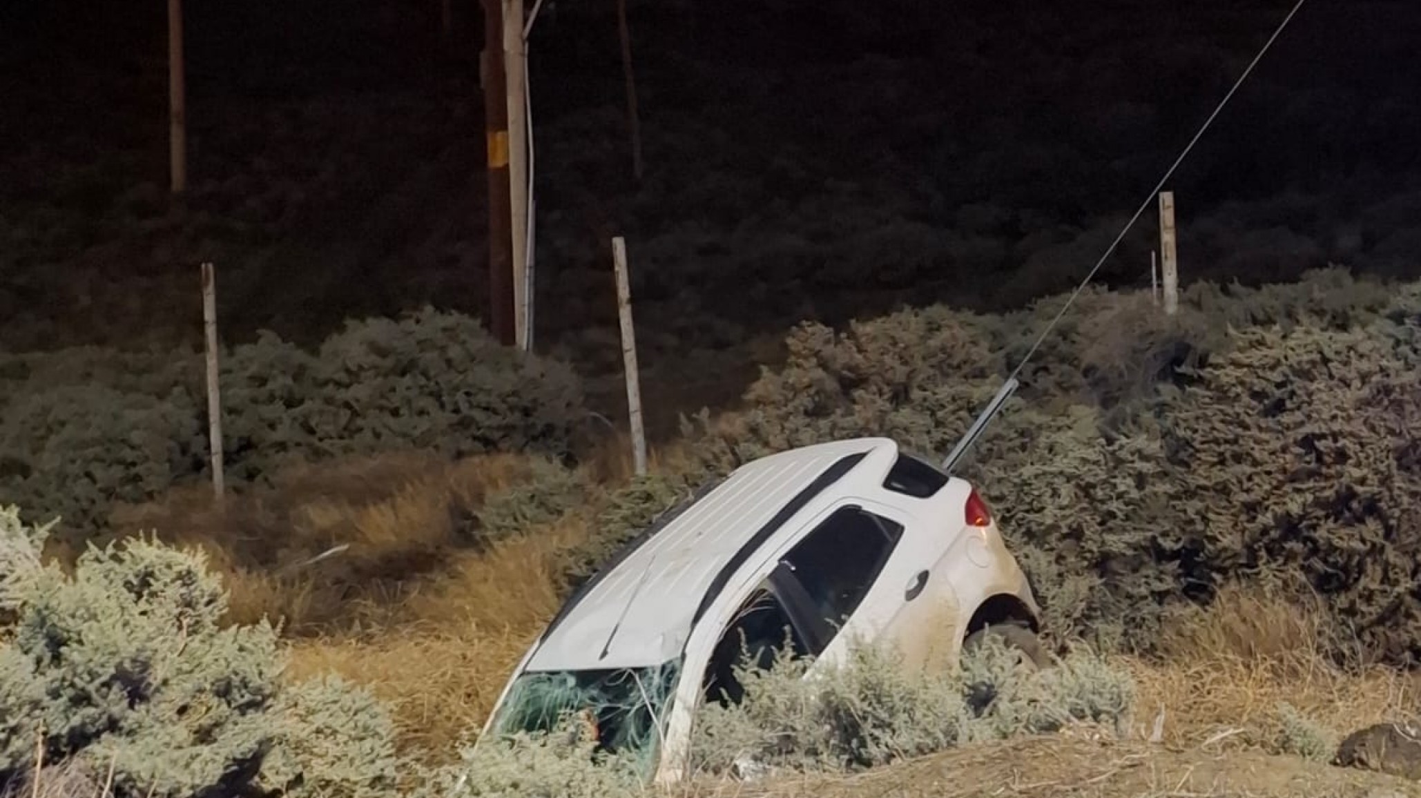 Susto al volante en Km 4: una conductora perdió el control y despistó