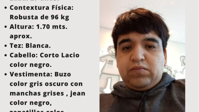 Buscan a un hombre de 27 años en Comodoro: intensa búsqueda tras su desaparición en barrio Los Bretes