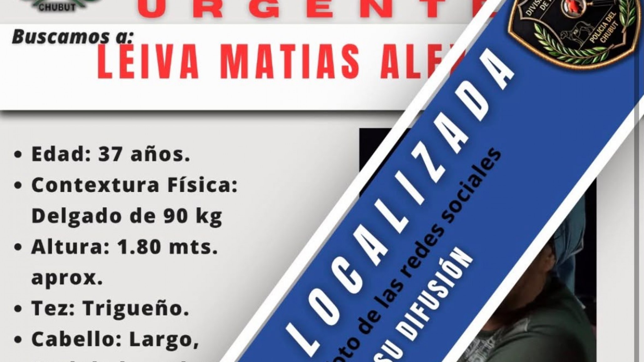 Encontraron en Mendoza al hombre que era buscado en Comodoro Rivadavia
