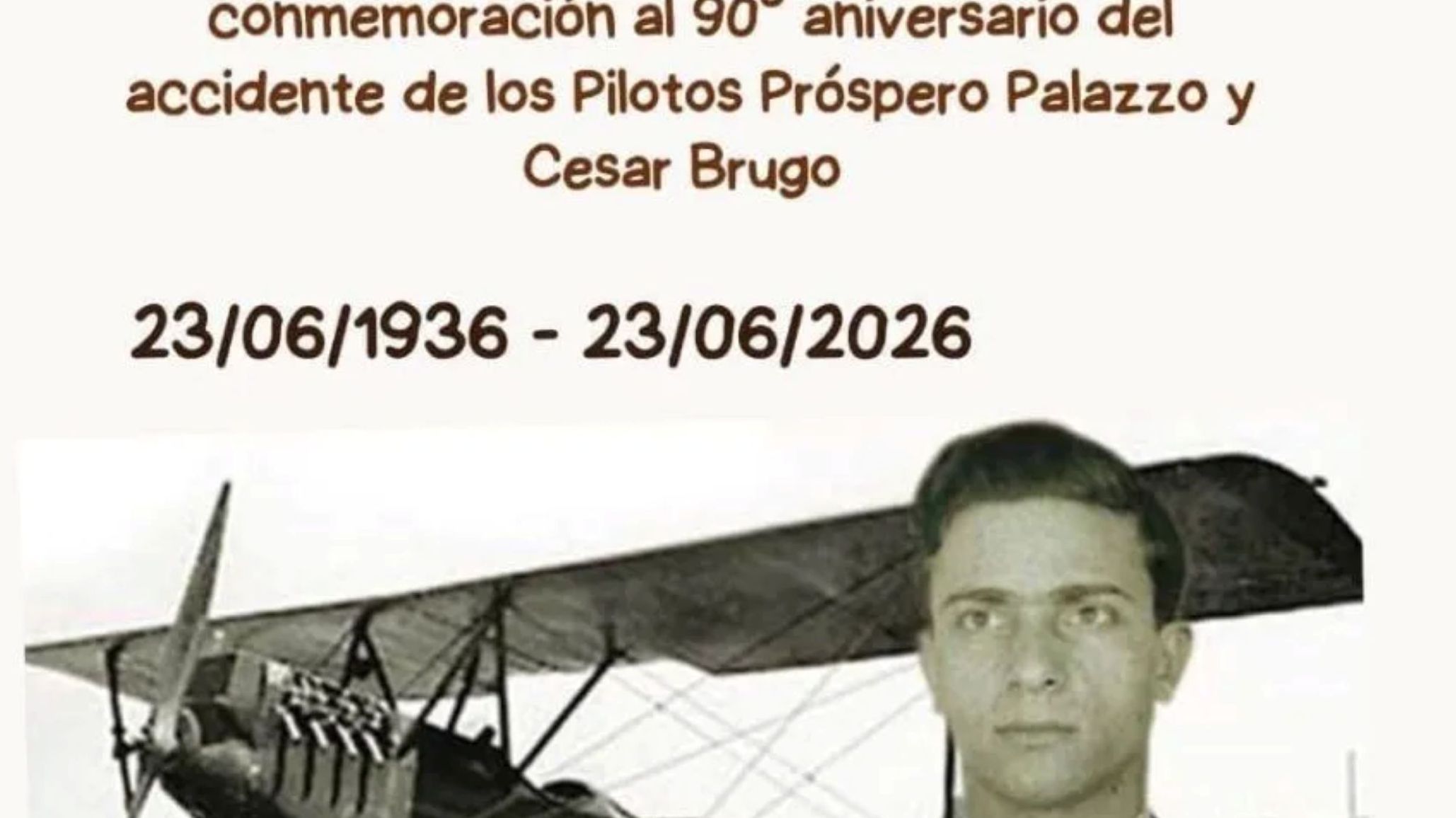 Comodoro Rivadavia: lanzan concurso de dibujo para homenajear a los pioneros de la aviaci髇 Pr髎pero Palazzo y C閟ar Brugo