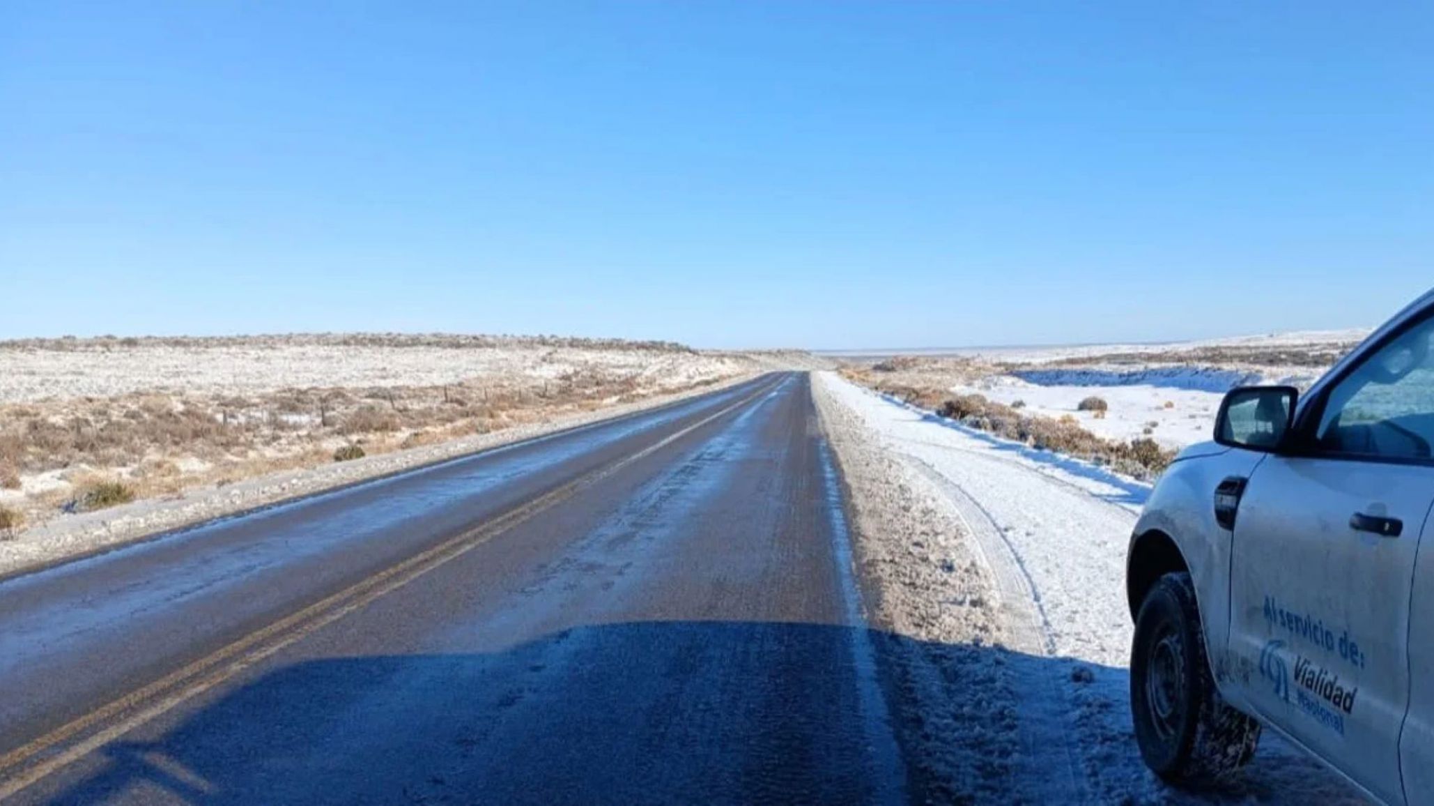Estado de rutas en Chubut hoy: heladas, hielo y tramos con extrema precaución este domingo