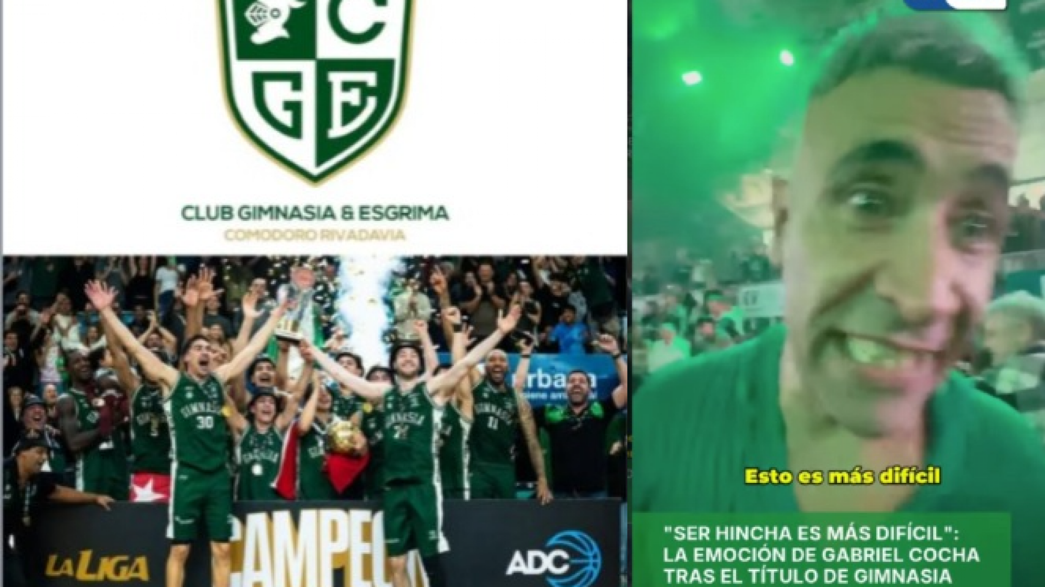"Ser hincha es más difícil": la emoción de Gabriel Cocha tras el nuevo título de Gimnasia