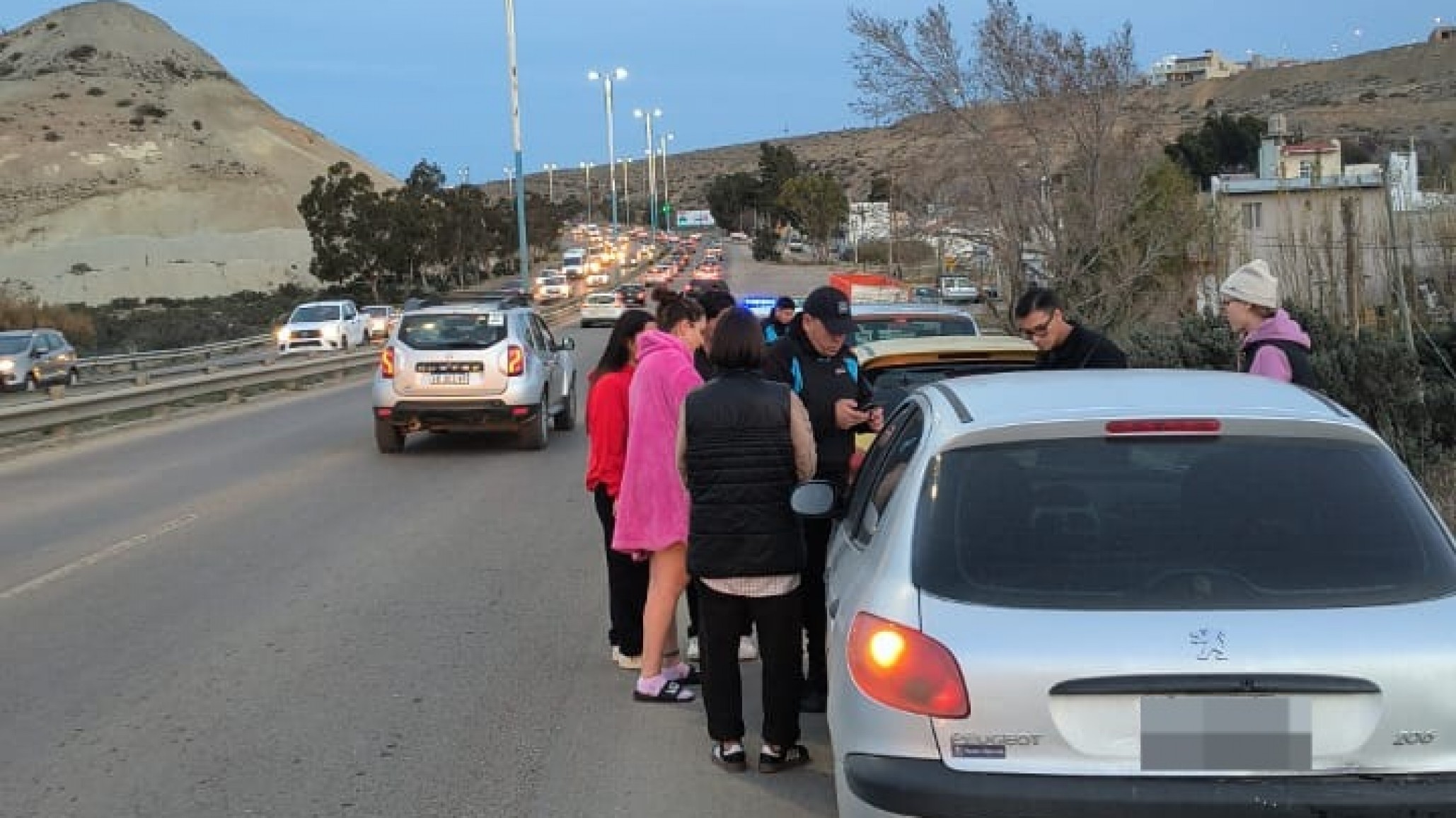 Choque en cadena sobre la Ruta 3 involucró a cuatro vehículos