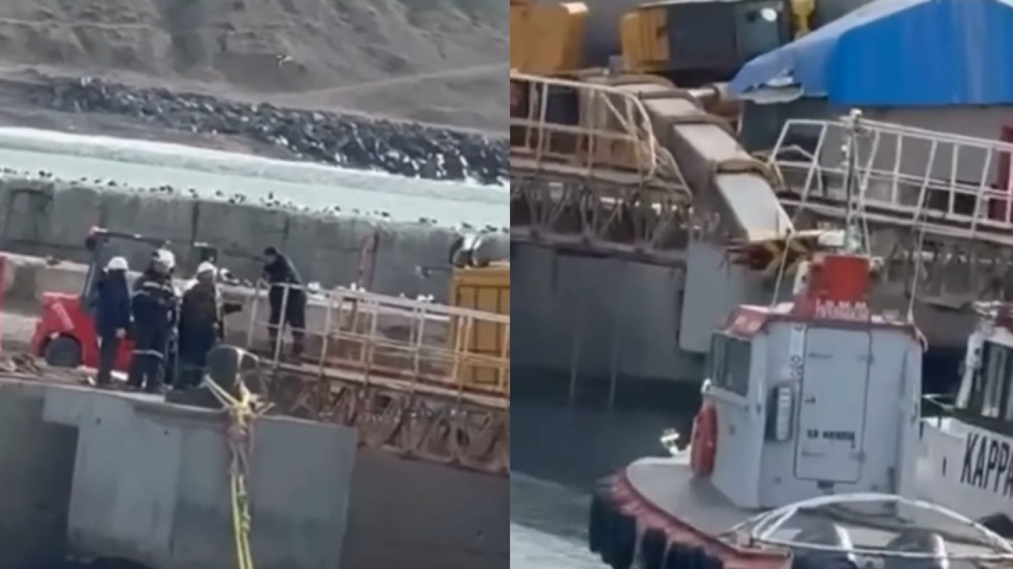 Comodoro: colapsó una grúa de gran porte en el astillero y rozó las lanchas de Prefectura