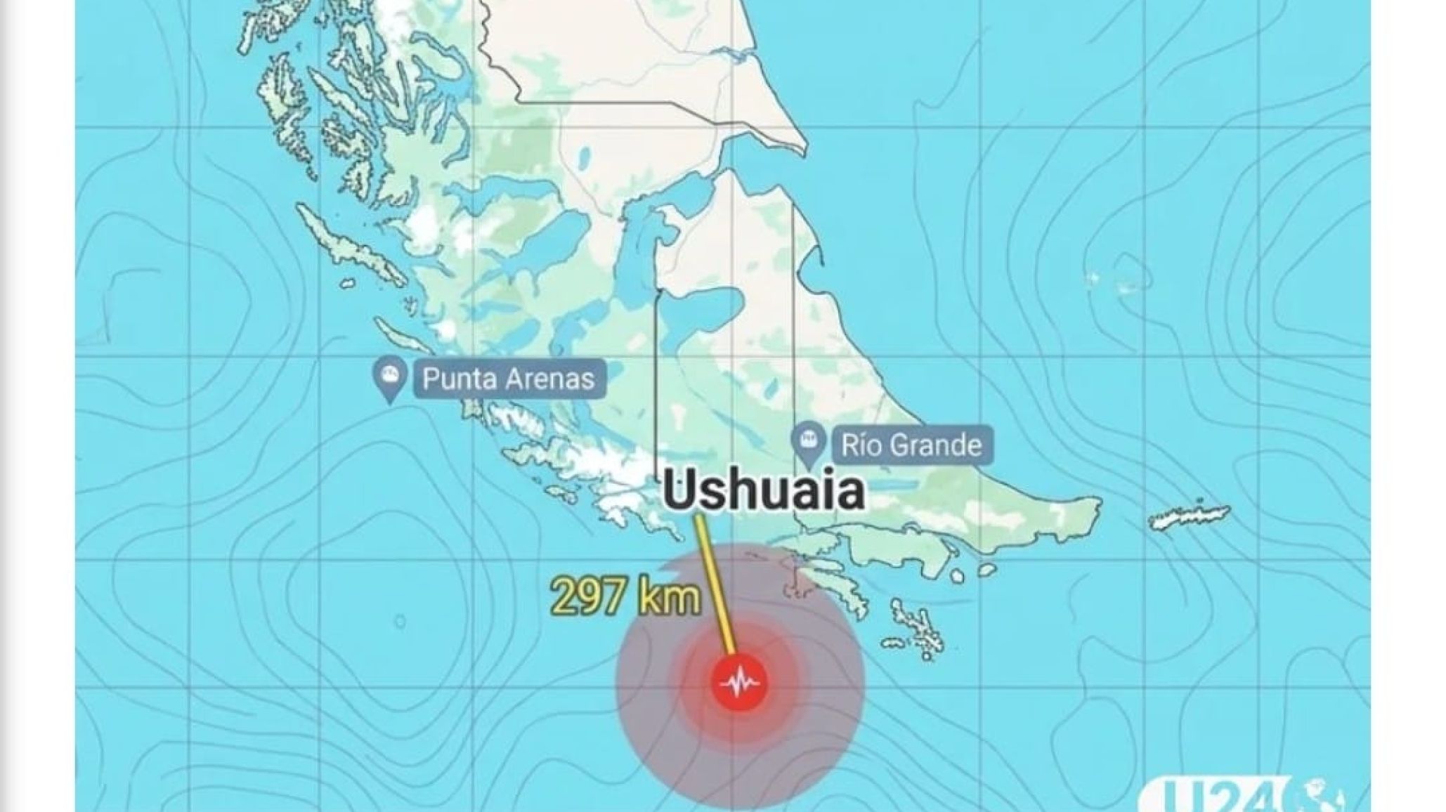 Registraron un sismo de magnitud 5,9 cerca de Tierra del Fuego: fue a más de 300 kilómetros de Ushuaia