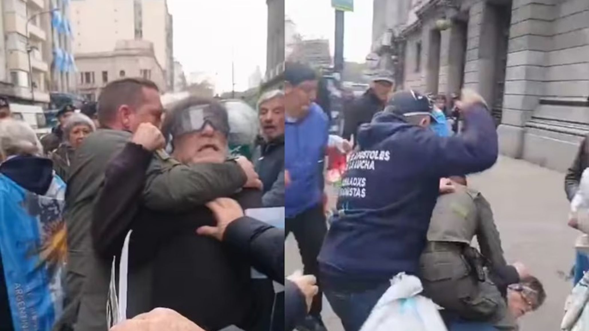 Grave represión a jubilados frente al Congreso