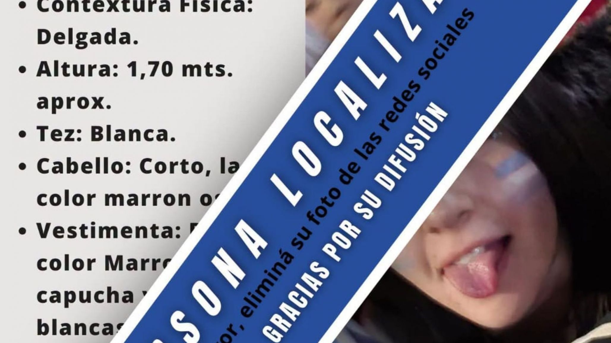 Comodoro Rivadavia: apareció la adolescente buscada y piden retirar su foto de redes