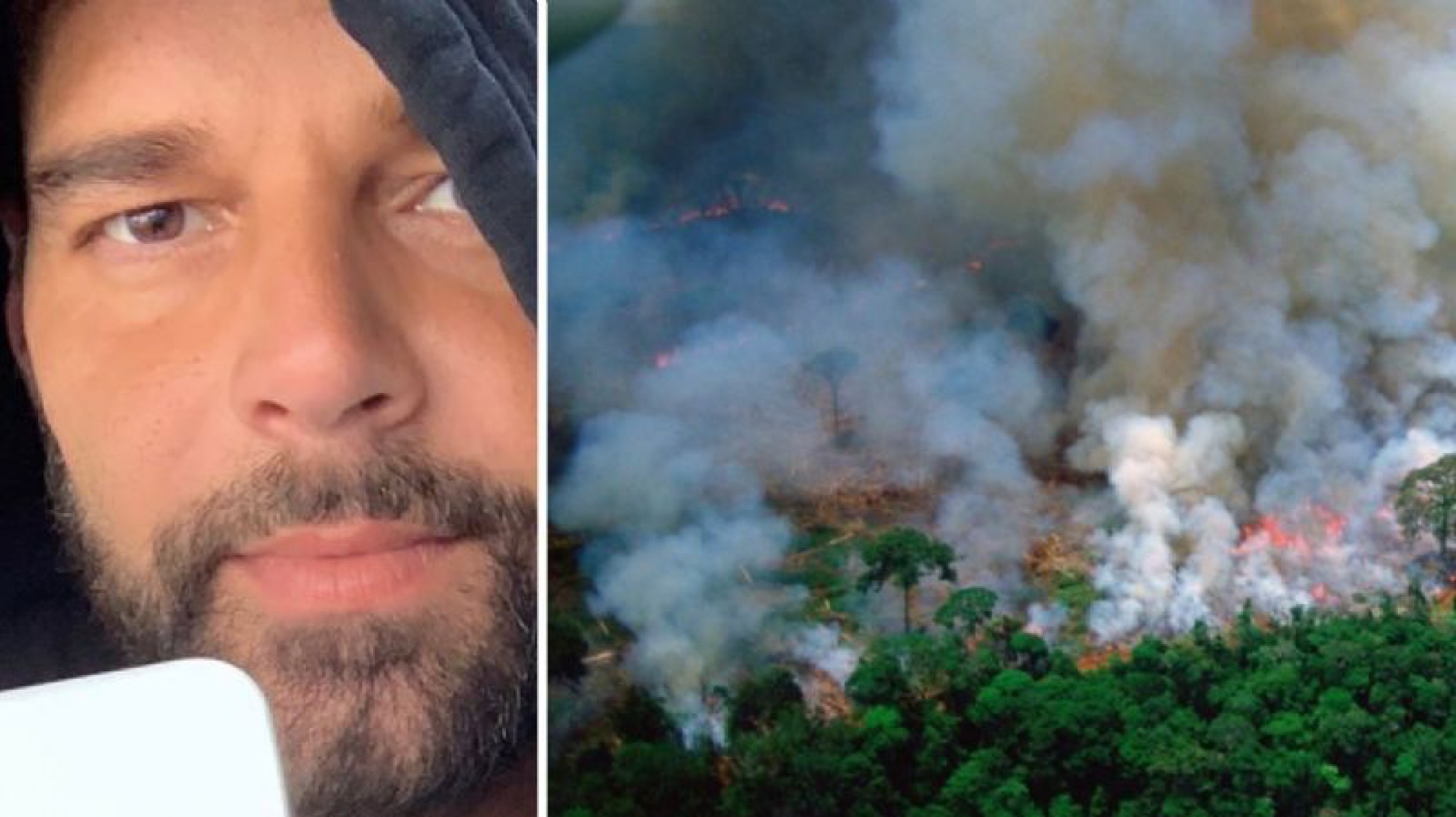 Ricky Martin cuestionó a los medios por no cubrir el incendio del Amazona: “No hay cobertura mediática y tampoco billonarios