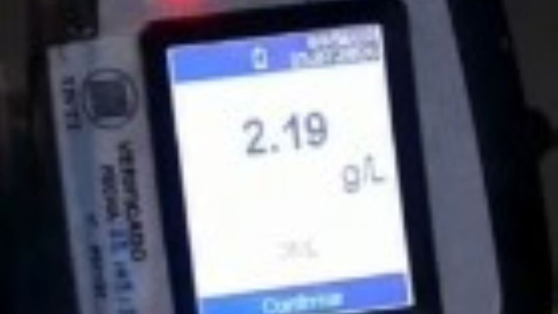 Rawson: manejaba alcoholizado, admitió que tomó "varias cervezas" y dio 2,19 g/l en el test