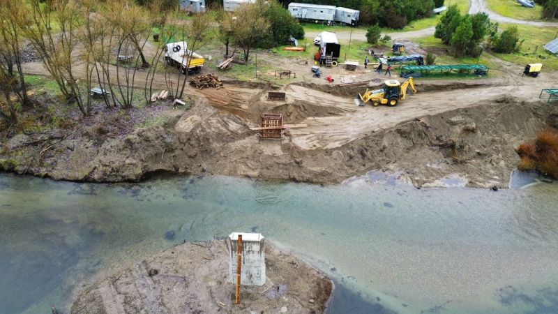 Organismos provinciales ejecutan obra que permitirá unir la Huella Andina