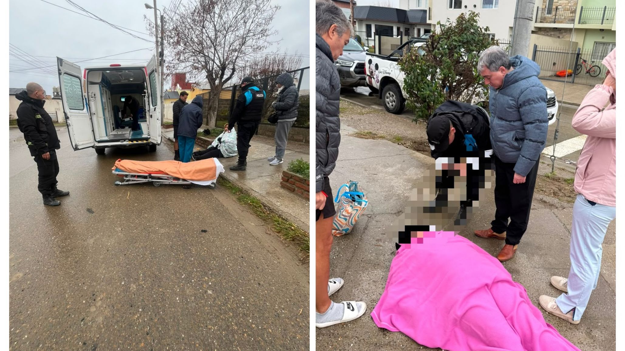 Dos mujeres resultaron heridas tras resbalar sobre hielo en Rada Tilly