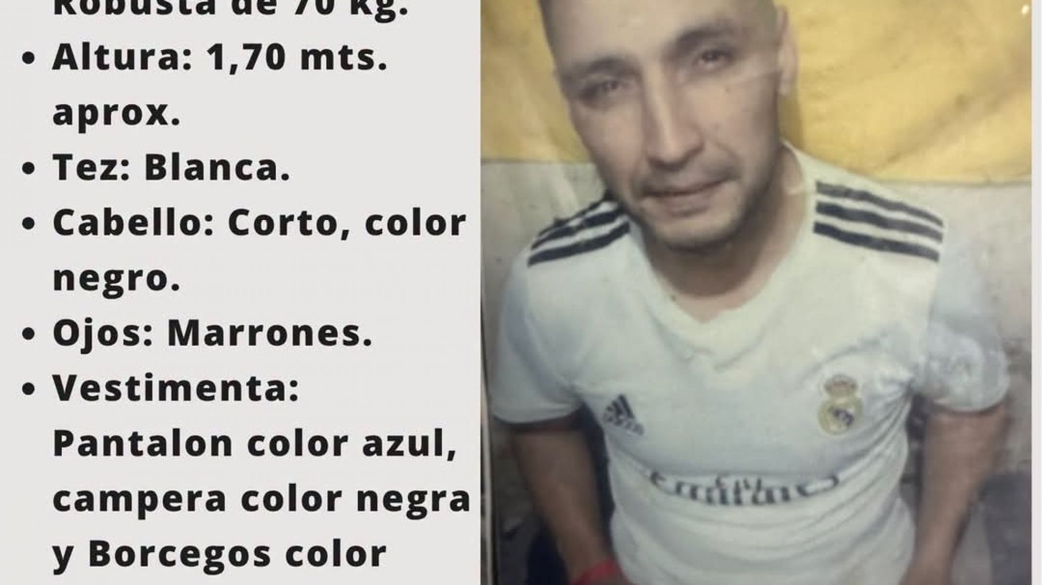 Buscan en Comodoro a un hombre de 46 años: la última pista lo ubica en Corrientes hace 10 días
