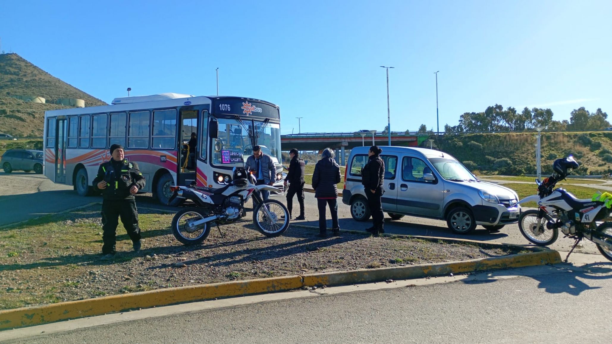 Sol Bus: Primer choque en Km 4