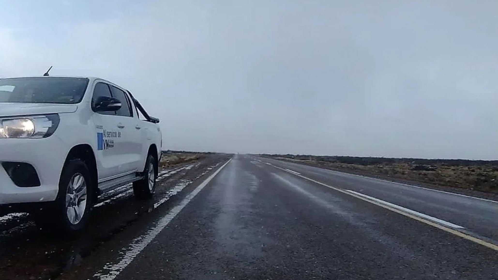 Nieve y escarcha en Chubut: advierten por el estado de la Ruta 3 y la Ruta 26 y piden extrema precaución al circular