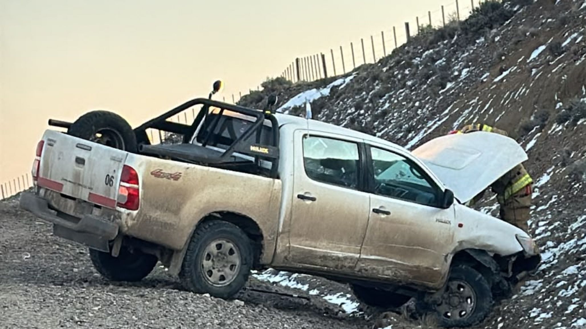 Triple choque en ruta 26: Dos personas fueron trasladadas inconscientes a Comodoro