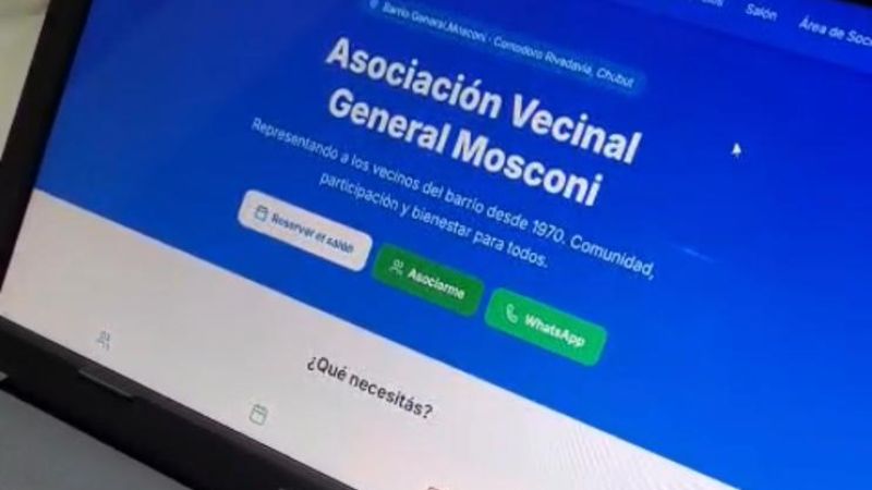 La Vecinal de General Mosconi lanzó su sitio web para modernizar la gestión y acercar servicios a los vecinos