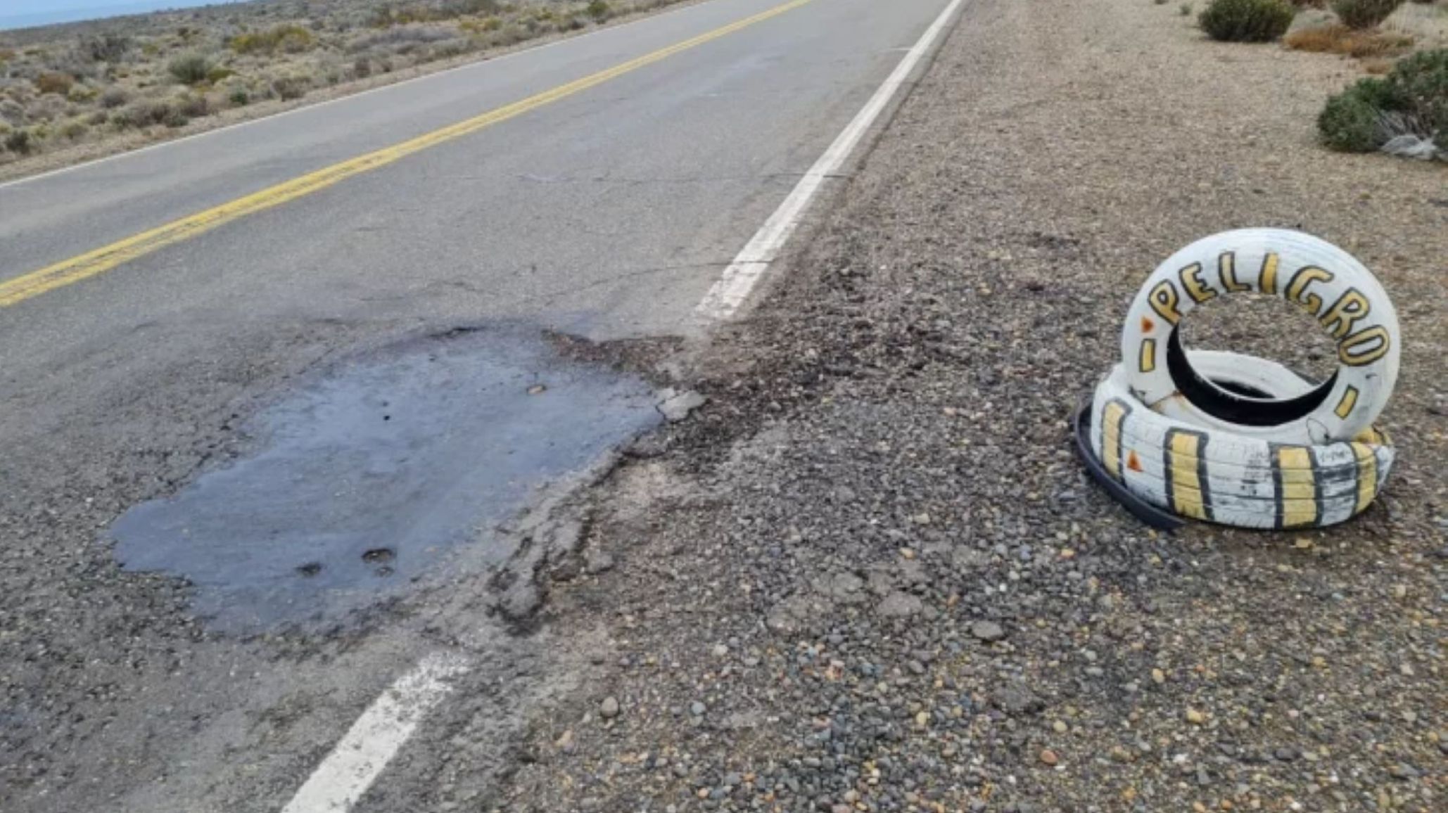Ruta 3: comenzaron los trabajos de bacheo entre Caleta Olivia y Ramón Santos