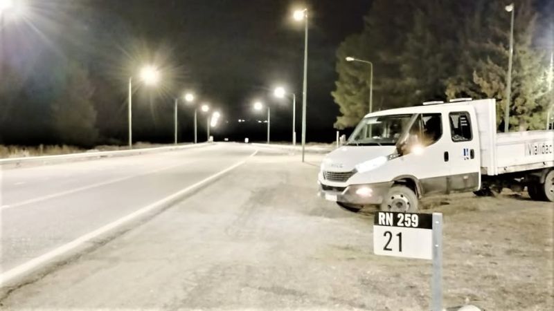 Advierten por animales sueltos y viento en la Ruta 259 entre Esquel y Trevelin