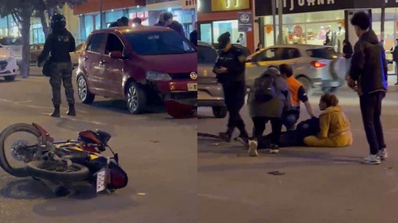 Fuerte choque en Comodoro: una moto, dos autos involucrados y dos hermanos heridos