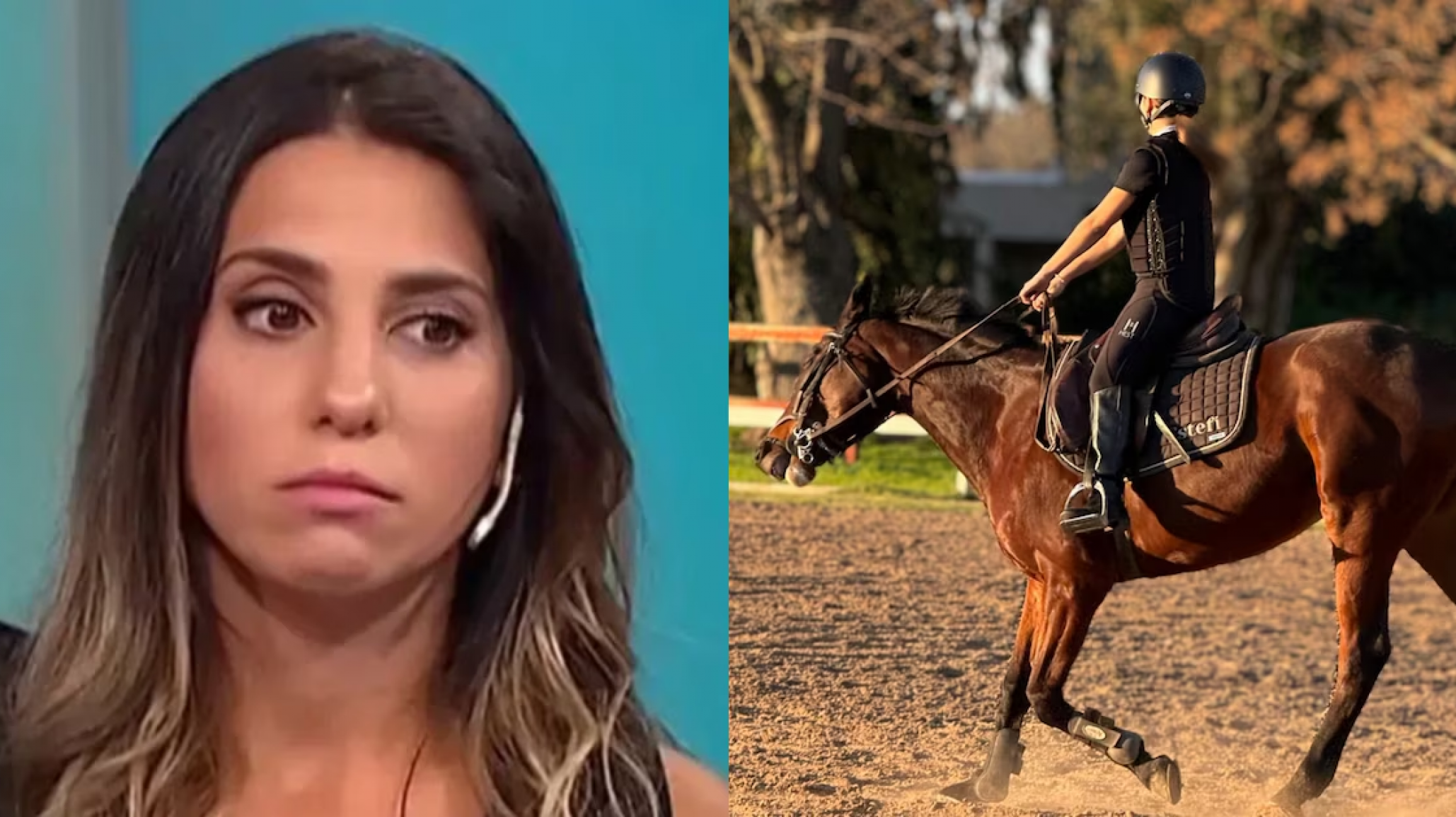 El susto de Cinthia Fernández: su hija se cayó del caballo y todo quedó grabado