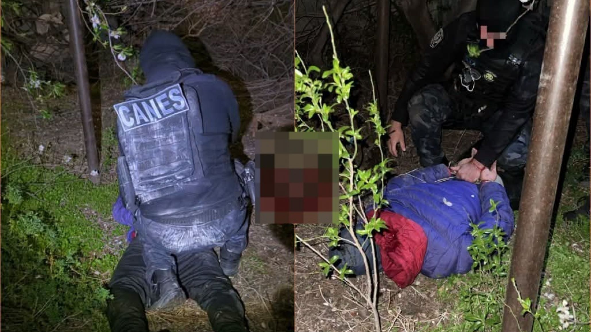 Encontraron a un joven escondido en el patio de una vivienda y quedó detenido