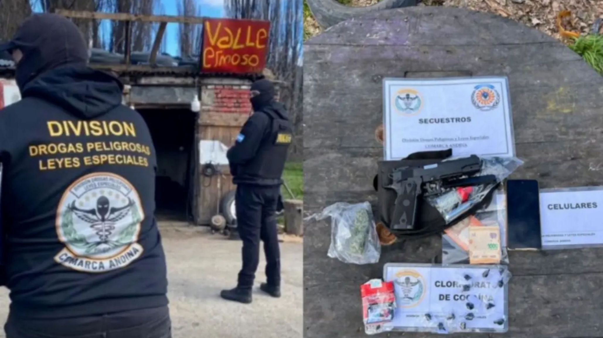 El Hoyo: allanaron una gomería y secuestraron cocaína, cannabis, dinero y una balanza