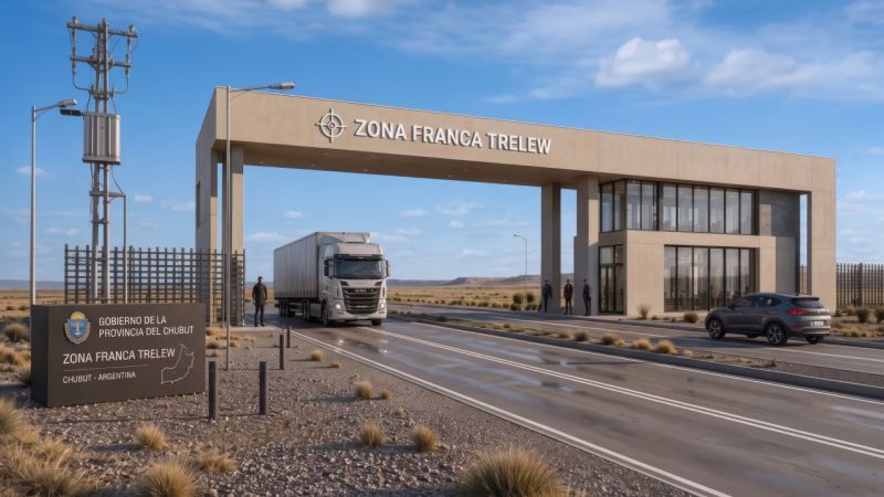 Avanzan las obras en la Zona Franca de Trelew: el gobernador Torres supervisó el inicio de los trabajos de infraestructura