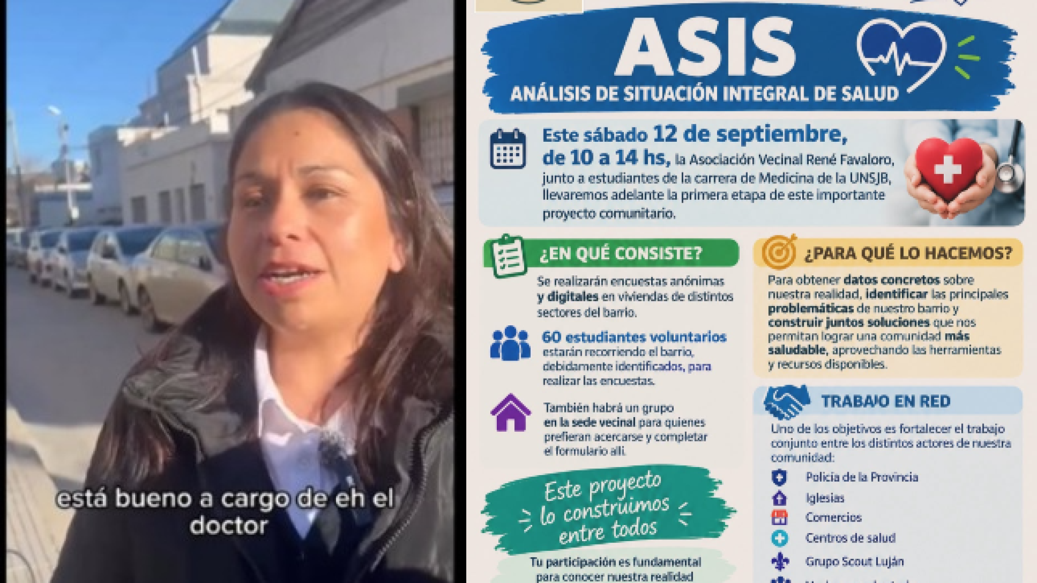 Estudiantes de Medicina recorrerán el barrio René Favaloro para realizar un relevamiento de salud
