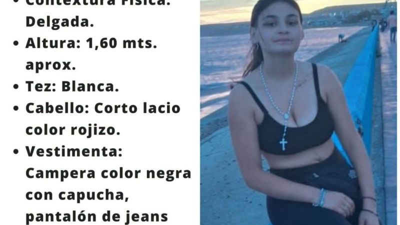 Buscan a una adolescente de 17 años en Comodoro Rivadavia: fue vista por última vez en el barrio 13 de Diciembre