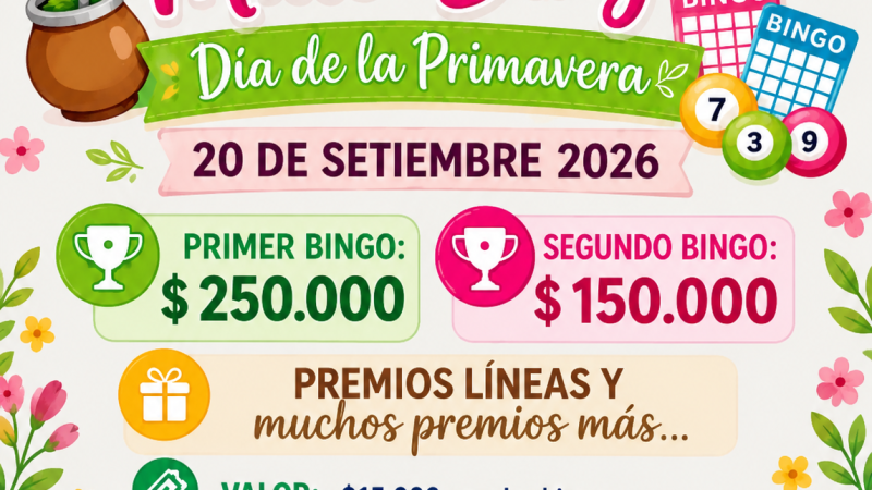 Organizan un Mate Bingo solidario para ampliar una capilla de Km 14: necesitan vender 150 cartones