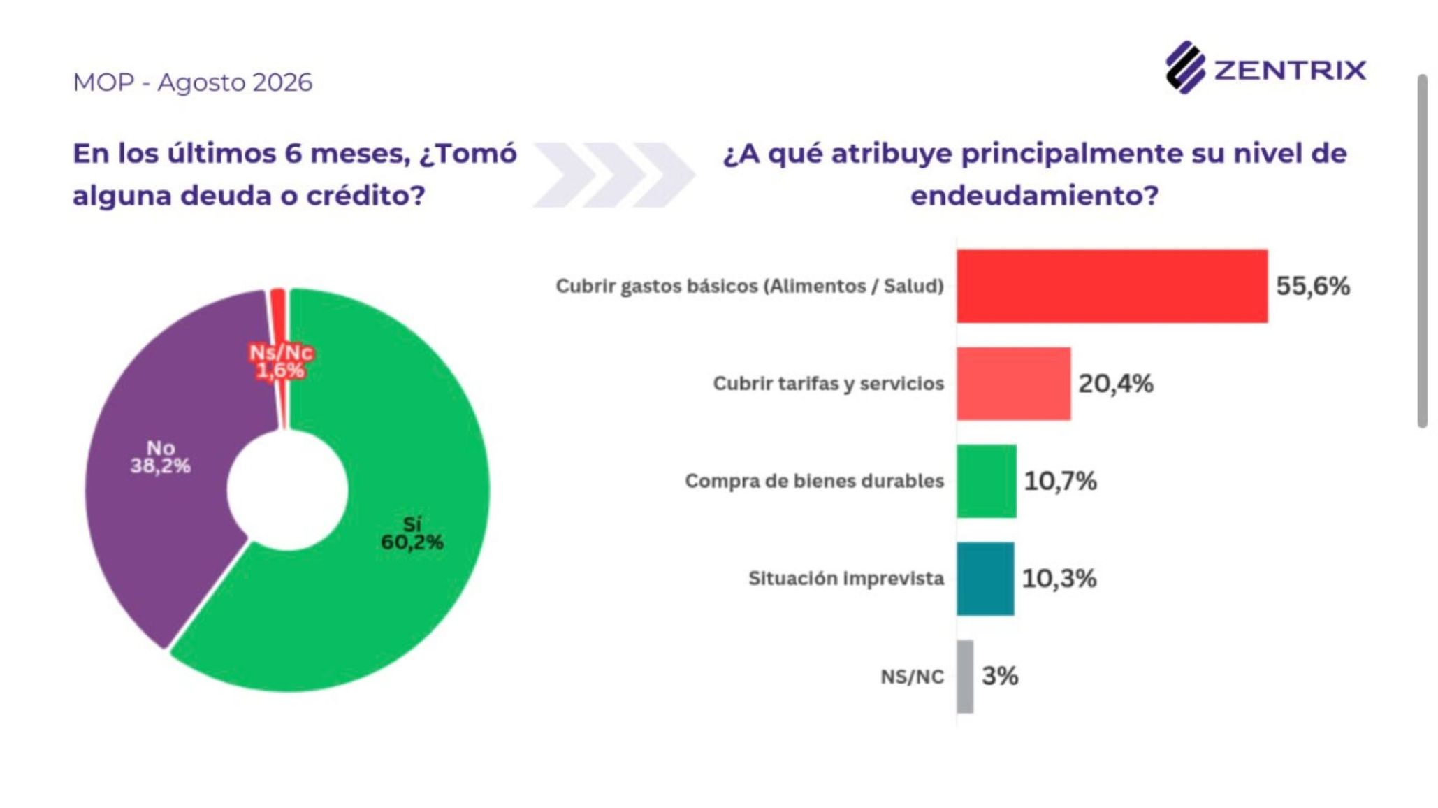 Seis de cada diez argentinos se endeudaron y el 76% lo hizo para cubrir gastos básicos
