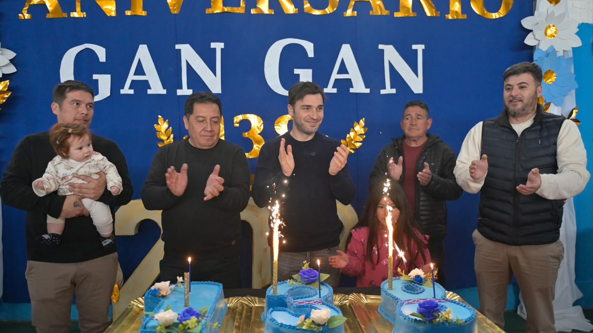 Por primera vez, Gan Gan celebró su aniversario en el Salón de Usos Múltiples renovado, con calefacción a gas