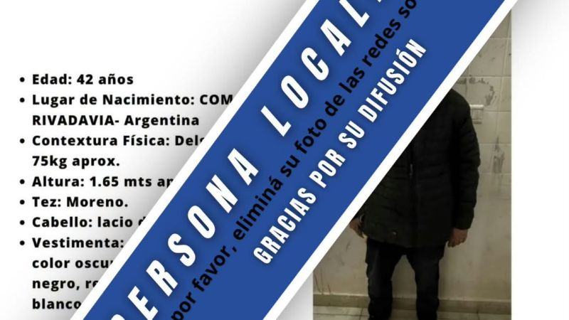 Encontraron sano y salvo al hombre que era intensamente buscado en Comodoro