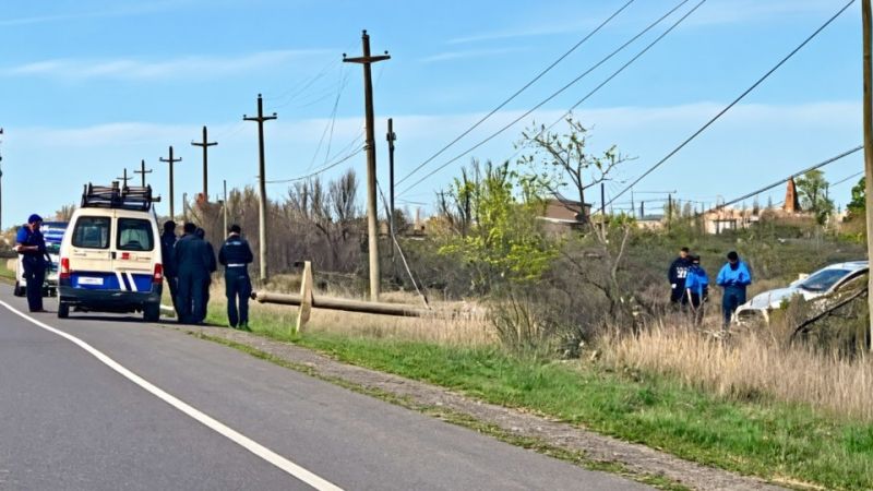 Un choque en la Ruta 7 derribó un poste de luz y dejó a un niño herido en Rawson