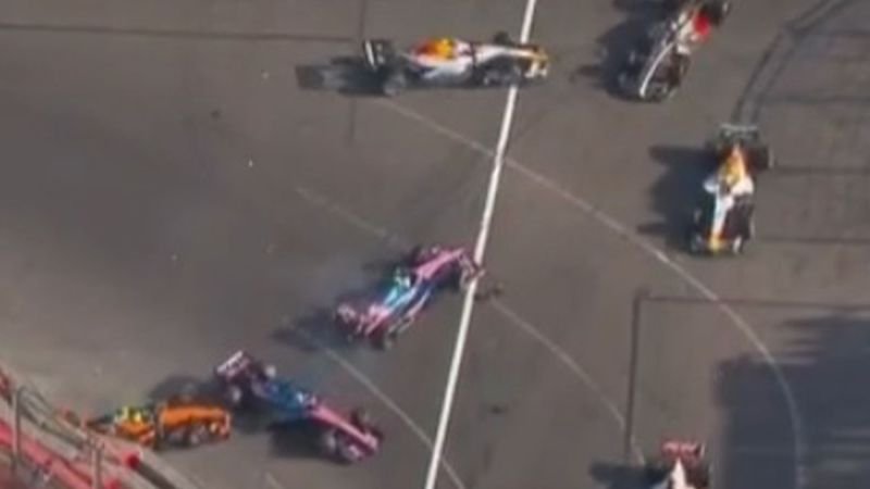 Fórmula 1: Colapinto abandonó en Bakú tras un choque con Gasly y Norris