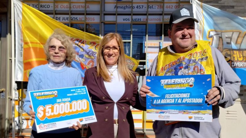 Lotería del Chubut entregó $ 13 millones a ganadores del Telebingo en Trelew y Comodoro Rivadavia