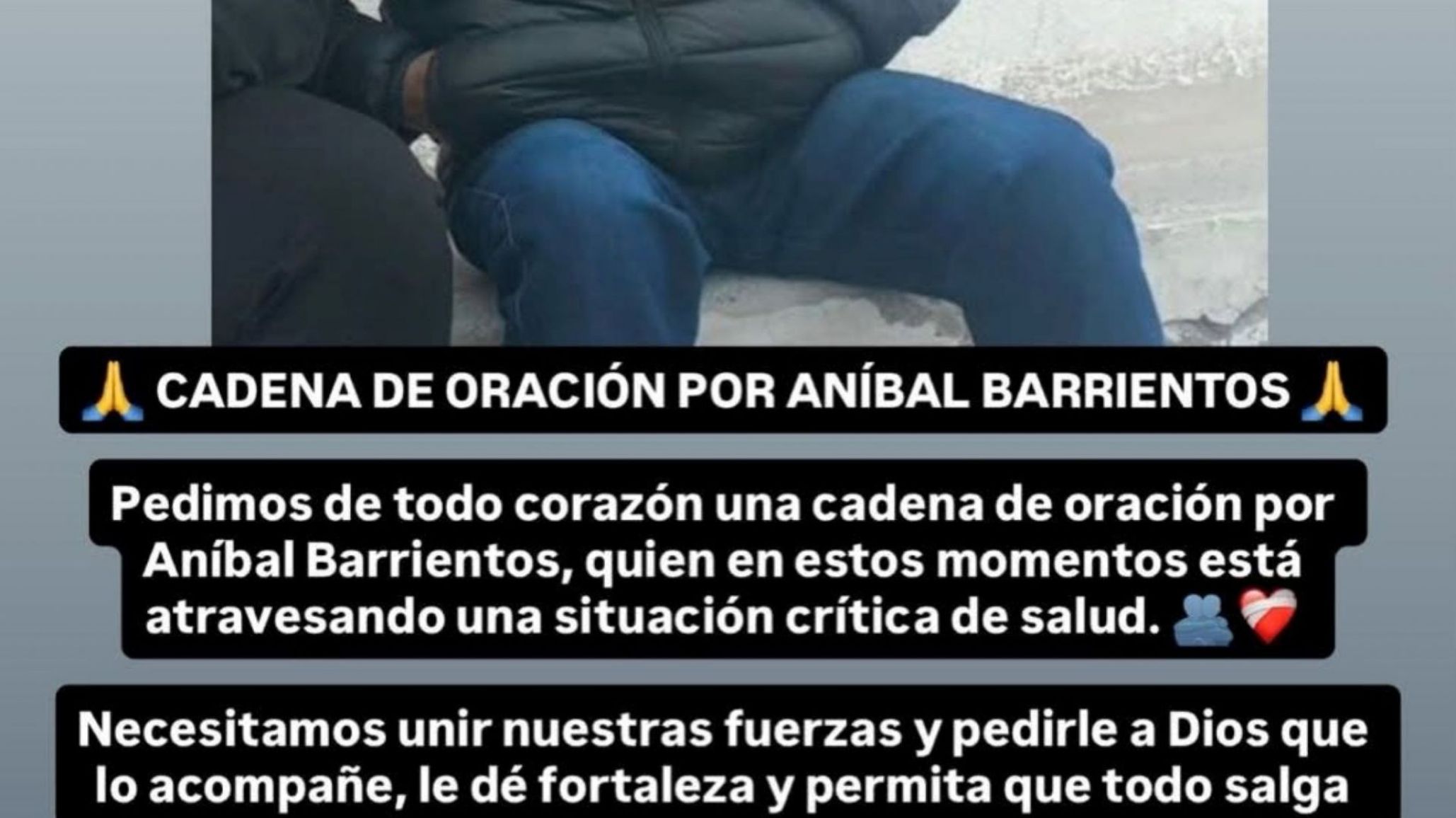 Comodoro: piden una cadena de oración por Víctor Aníbal Barrientos y se multiplican los mensajes de apoyo