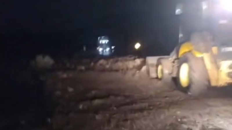 Ruta 25: despejaron el barro y el agua acumulados entre Las Plumas y Los Altares
