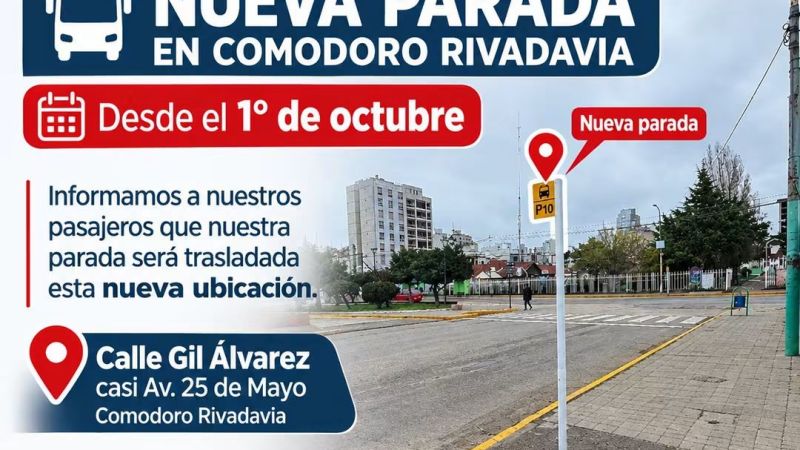 Comodoro: Expreso Rada Tilly trasladará su parada desde el 1 de octubre