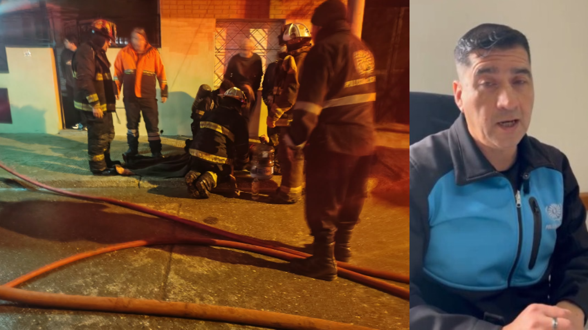 Comodoro: debieron reanimar al hombre de 67 años rescatado del incendio y sigue en terapia intensiva