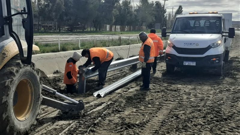 Vialidad Nacional refuerza la seguridad en el acceso norte a Comodoro sobre la Ruta 3
