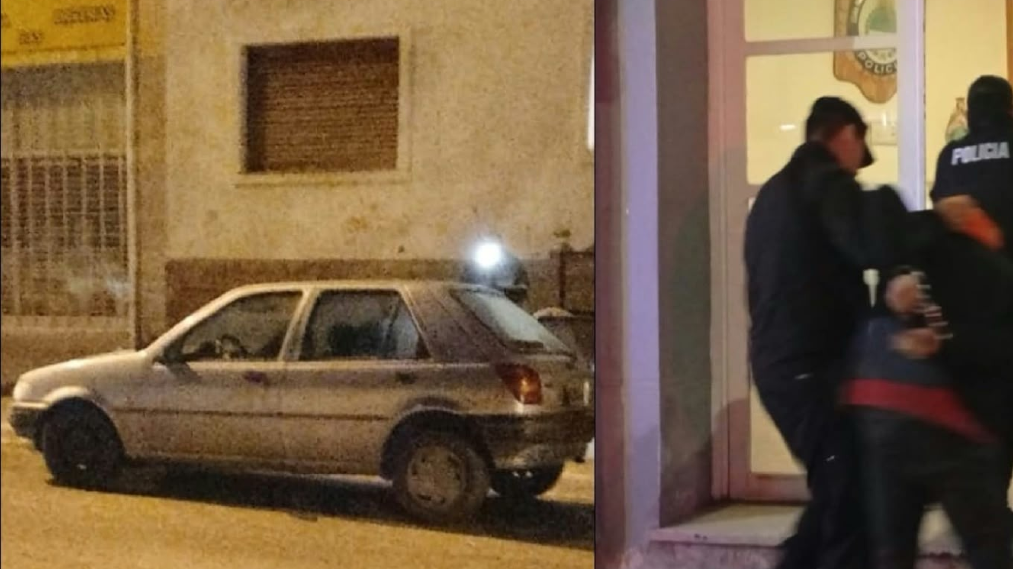 Los vieron caminando con una rueda, intentaron escapar y terminaron detenidos