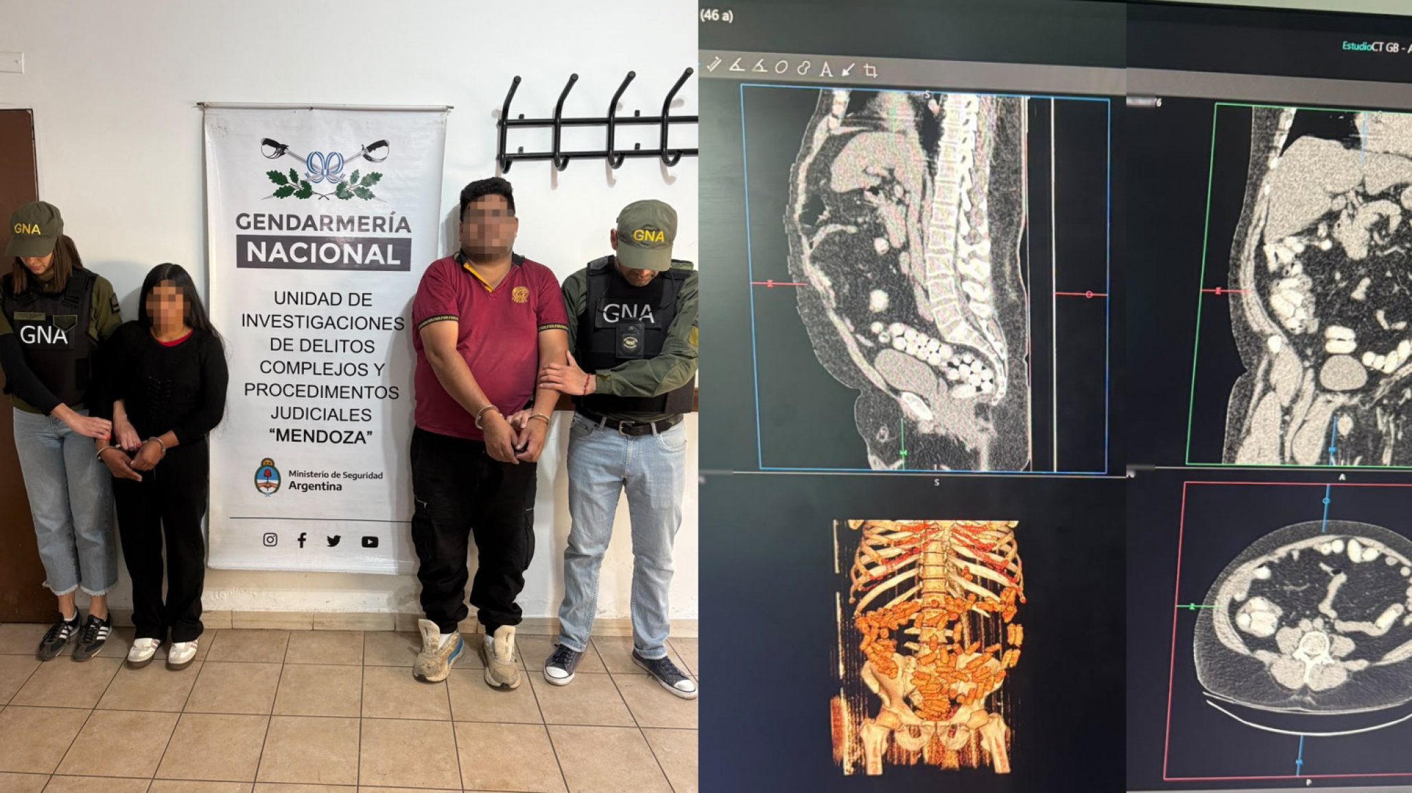 Desarticulan a una red familiar que operaba con "cápsuleros" aéreos y caen con casi dos kilos y medio de cocaína