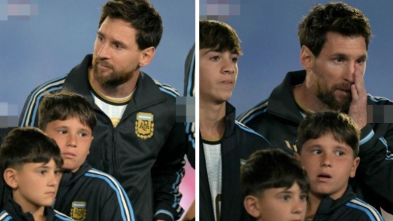 Messi se quebró junto a sus hijos en su despedida de la Selección y emocionó al Monumental