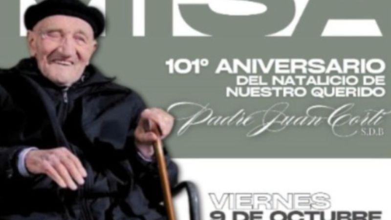 A 101 años del nacimiento del Padre Corti, Comodoro recordó su legado